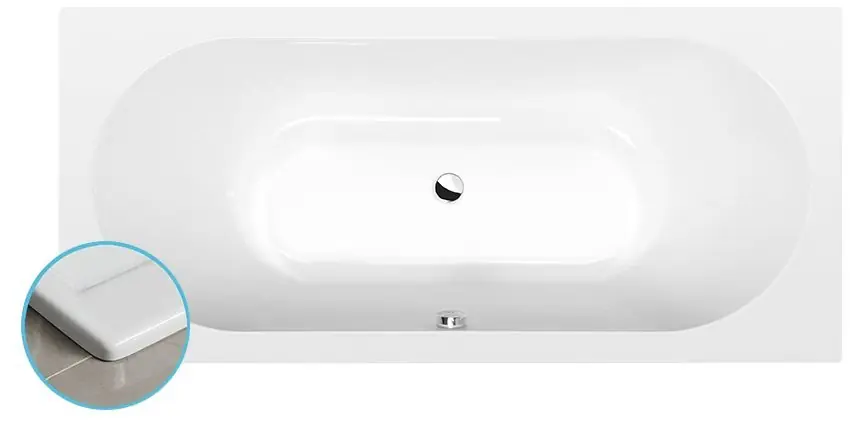 Sapho POLYSAN VIVA B SLIM 185x80 cm egyenes kád, fehér 71968SPolysan Ajánlat