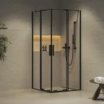 Ravak Roll 80x80 cm szögletes zuhanykabin Transzparent üveggel, fekete X14V40300Z1Ravak Ne maradj le