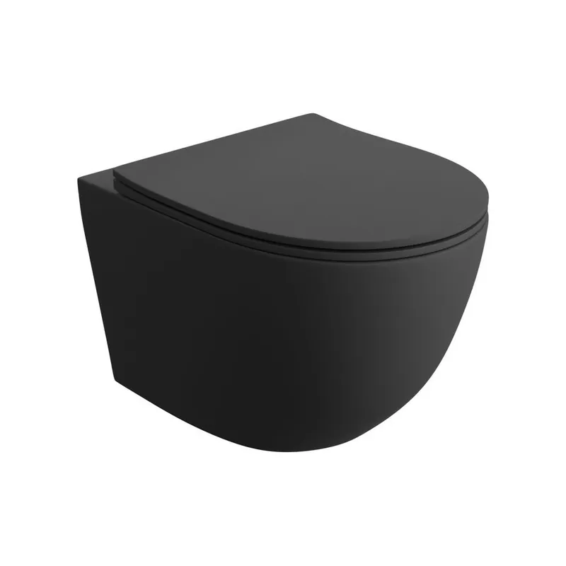 Azonnal elérhető Lavita SINTO BLACK Tornado 2.0 fali wc csésze Soft Close ülőkével, matt fekete 5900378345282Lavita