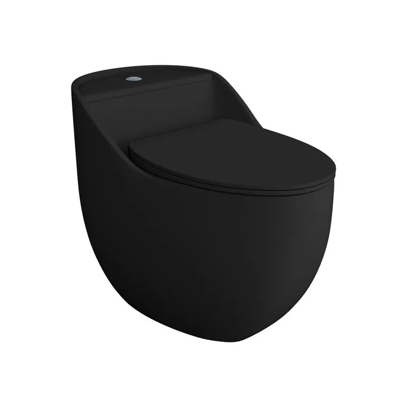 Lavita SILIA RIM BLACK monoblokkos wc Soft Close ülőkével, matt fekete 5900378332527Lavita Gyors szállítás