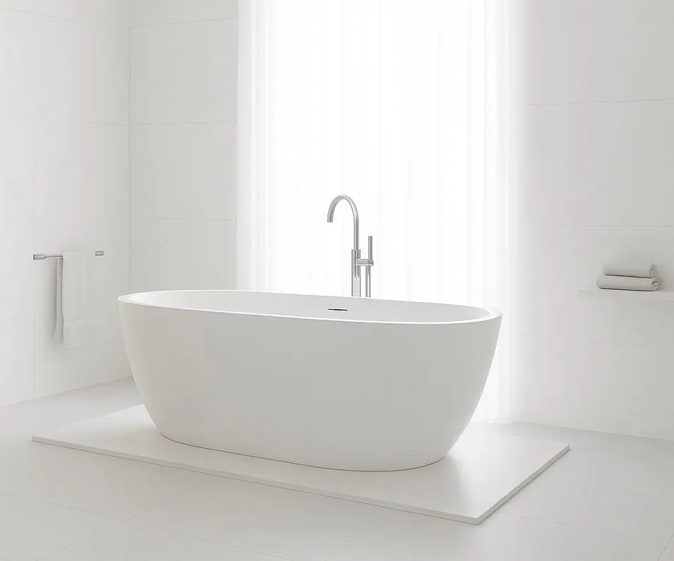 Vásárlói kedvenc Inspiro Design Ravello 170x75 cm szabadon álló kád, fehér RA170x75Inspiro Design