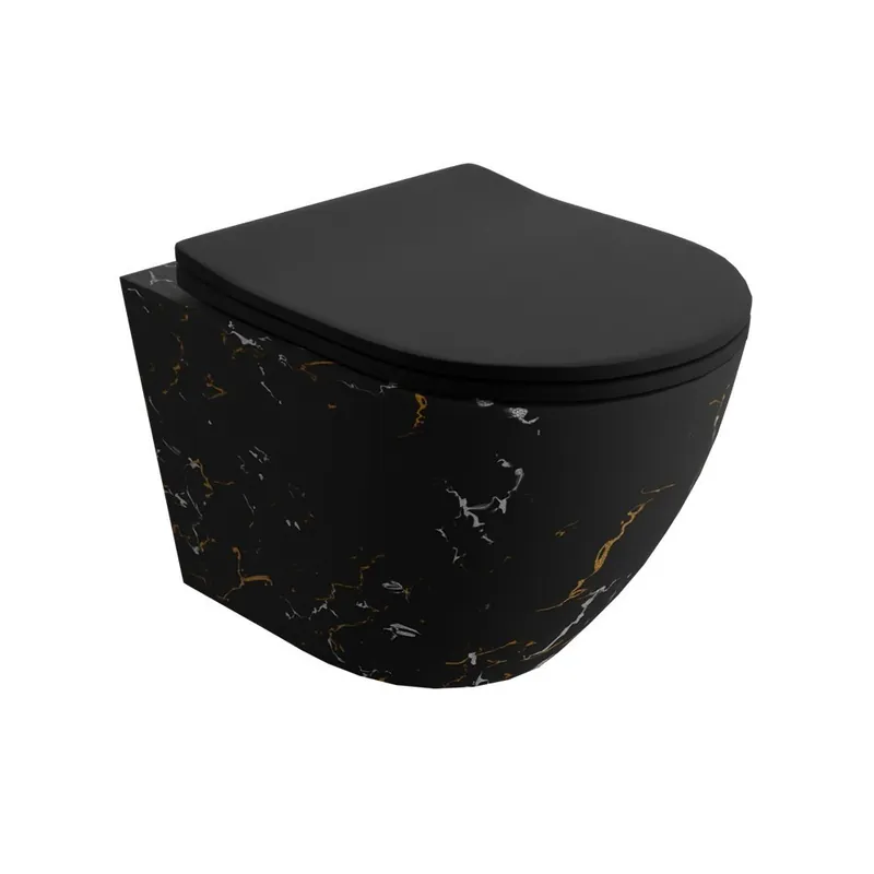 Vásárlói kedvenc Lavita SOFI SLIM FIRE Tornado 3.0 fali wc Soft Close ülőkével, fekete márvány mintával 5900378342380Laveo