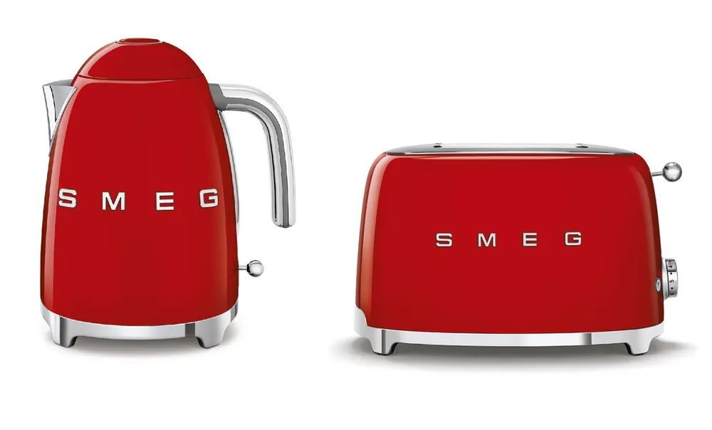 SMEG retro vízforraló és kenyérpirító szett, piros TSF01RDEU/KLF03RDEUSMEG Korlátozott ajánlat