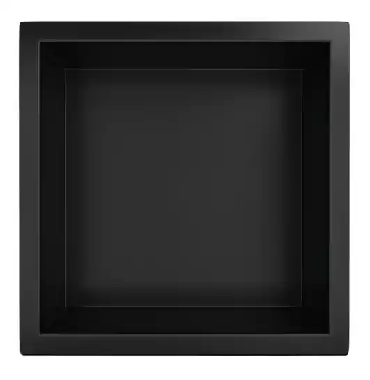 Gyors szállítás Balneo Wall Box One Inox falba süllyesztett polc gallérral 30x30x7 cm, matt fekete 5903943983254 (OB-BL1)Balneo
