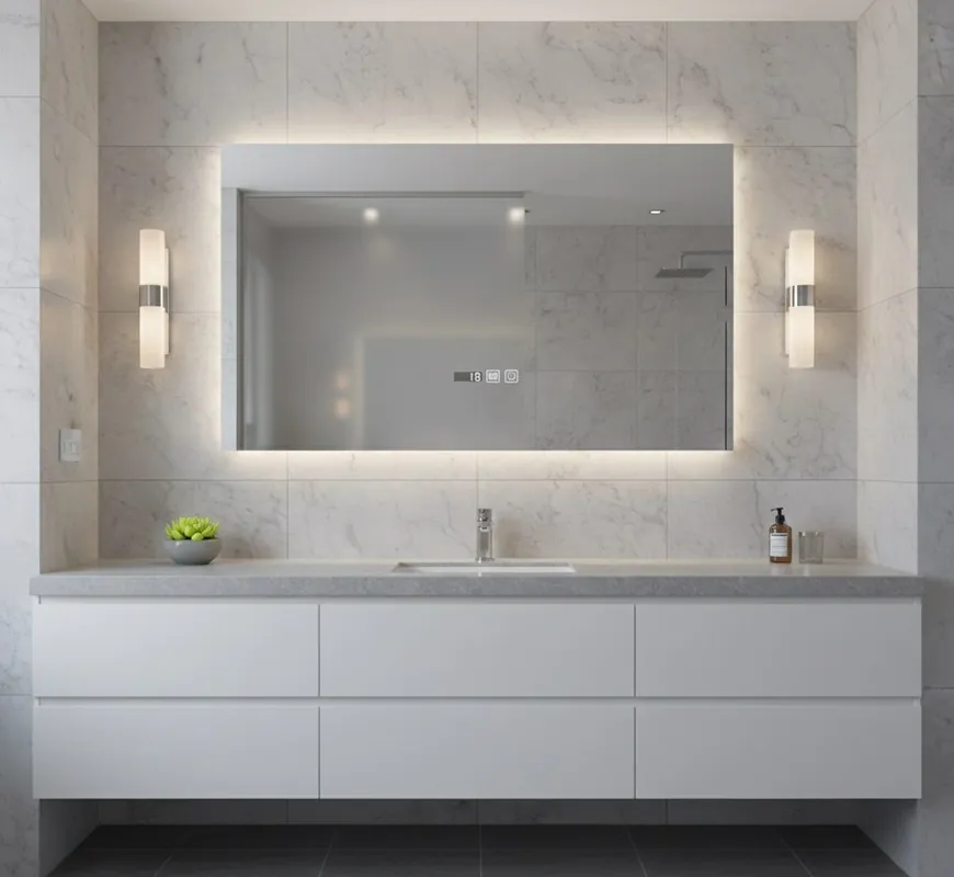 Kedvezmény Inspiro Design Livorno Smart 100x60 cm fürdőszobai tükör LED háttérvilágítással TLI-100x60Inspiro Design