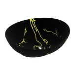 Vedd meg most Lavita Zefir pultra ültethető mosdó 41,5x34,5 cm, fényes fekete 5900378357889Lavita