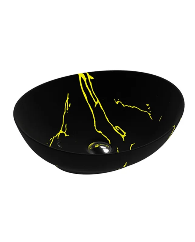 Vedd meg most Lavita Zefir pultra ültethető mosdó 41,5x34,5 cm, fényes fekete 5900378357889Lavita