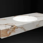 Kihagyhatatlan ajánlat DesignFlow - Mediterrán Kerámia - Egyedi, kézzel készített mosdópult - 1200x550x120 - Kerek mosdó - Macchia Vecchia